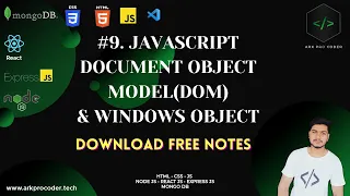 JAVASCRIPT DOM DOCUMENT OBJECT MODEL WINDOW OBJECTS