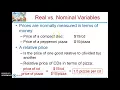Real vs Nominal Variables