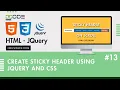 Create Sticky Header Using jQuery And CSS Animated Sticky Header Jquery Sticky Header