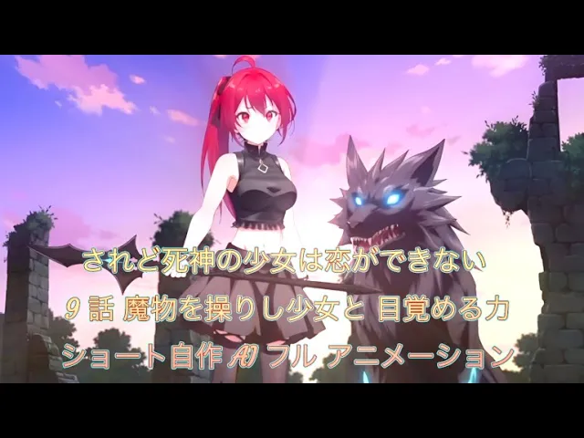 されど死神の少女は恋ができない「魔物を操りし少女と目覚める力」自作ショートアニメ 完全フルAIフルアニメーション 朗読小
