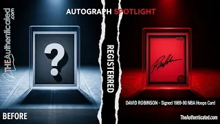 David Robinson Autographed Rookie Card Authenticated Autograph Registry Spotlight