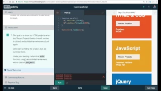 Learn Javascript click Javascript and the DOM Codecademy