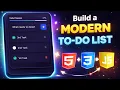 Build a Modern To-Do List App with HTML CSS JavaScript Beginner Project