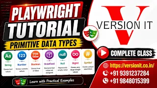 Playwright JavaScript Tutorial JavaScript Primitive Data Types Explained with Real-Time Examples