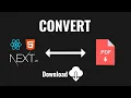 How To Convert HTML to PDF in React and Next js Easy Download Tutorial