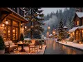 Lagu Warm November Winter Morning \u0026 Outdoor Coffee Shop Ambience ☃️ Relaxing Jazz Instrumental Music
