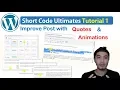Improve WordPress Post with ShortCode Quote and Animation