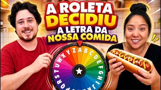 A ROLETA DECIDIU A LETRA DA NOSSA COMIDA | Jeru e Cheru