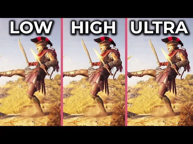 Assassin's Creed Odyssey – PC 4K Low vs. High vs. Ultrahigh Frame Rate Test &amp; Graphics Comparison