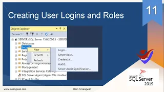 SQL Server Creating User Logins and Roles in SQL Server 2019