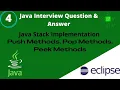 Java Stack Implementation Push Method Pop Method Peek Method Solution Java Bangla Tutorial