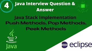 Java Stack Implementation Push Method Pop Method Peek Method Solution Java Bangla Tutorial
