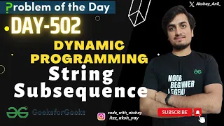 String Subsequence gfg potd GeeksForGeeks Problem Of The Day 30 May