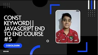 JavaScript Const Keyword JAVASCRIPT END TO END COURSE