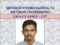 METHOD OVERLOADING Vs METHOD OVERRIDING LEC 37
