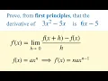 Finding the Derivative from First Principles - AS 12 Mathematics