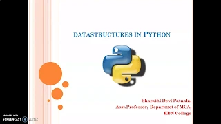 6 DataStructures in Python--Lists--By Bharathi Patnala