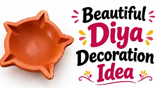 Beautiful Diya Decoration | Diwali Diya Decoration Ideas | Easy Diya Making | Diya Decoration Ideas