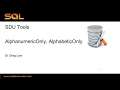SDU Tools 70 Alphanumeric Only and Alphabetic Only in T-SQL