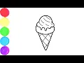 Download Lagu Ice cream Drawing, Painting \u0026 Coloring For Kids and Toddlers_ Child Art