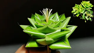 Download How to make a Coconut leaf flower - Coconut (palm) leaf craft MP3