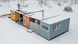 Massive Shipping Container UPGRADE – solar set up for winter climates!