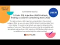 1 4 Lab SQL injection UNION attack finding a column containing text 2023