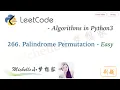 LeetCode in Python 266 Palindrome Permutation - Michelle