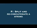 R Split and re-concatenate a string