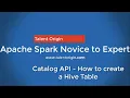 Spark 2 Catalog API - How to create a Hive Table