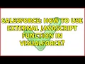 Salesforce How to use external javascript function in visualforce