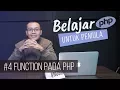 Belajar PHP untuk PEMULA 6 FUNCTION