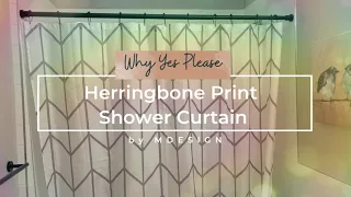 mDESIGN Herribgbone Shower Curtain Review