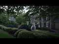American Neighborhood Walk at Sunset with Fireflies Nature Sounds for Sleep and Study
