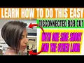 Learn how to do this easy disconnected BOB cut short on one side and long on the other