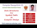 Data structures for symbol tables in Compiler Design