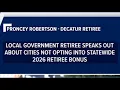 Local government retiree speaks out about cities not opting into Alabama s 2026 Retiree Bonus