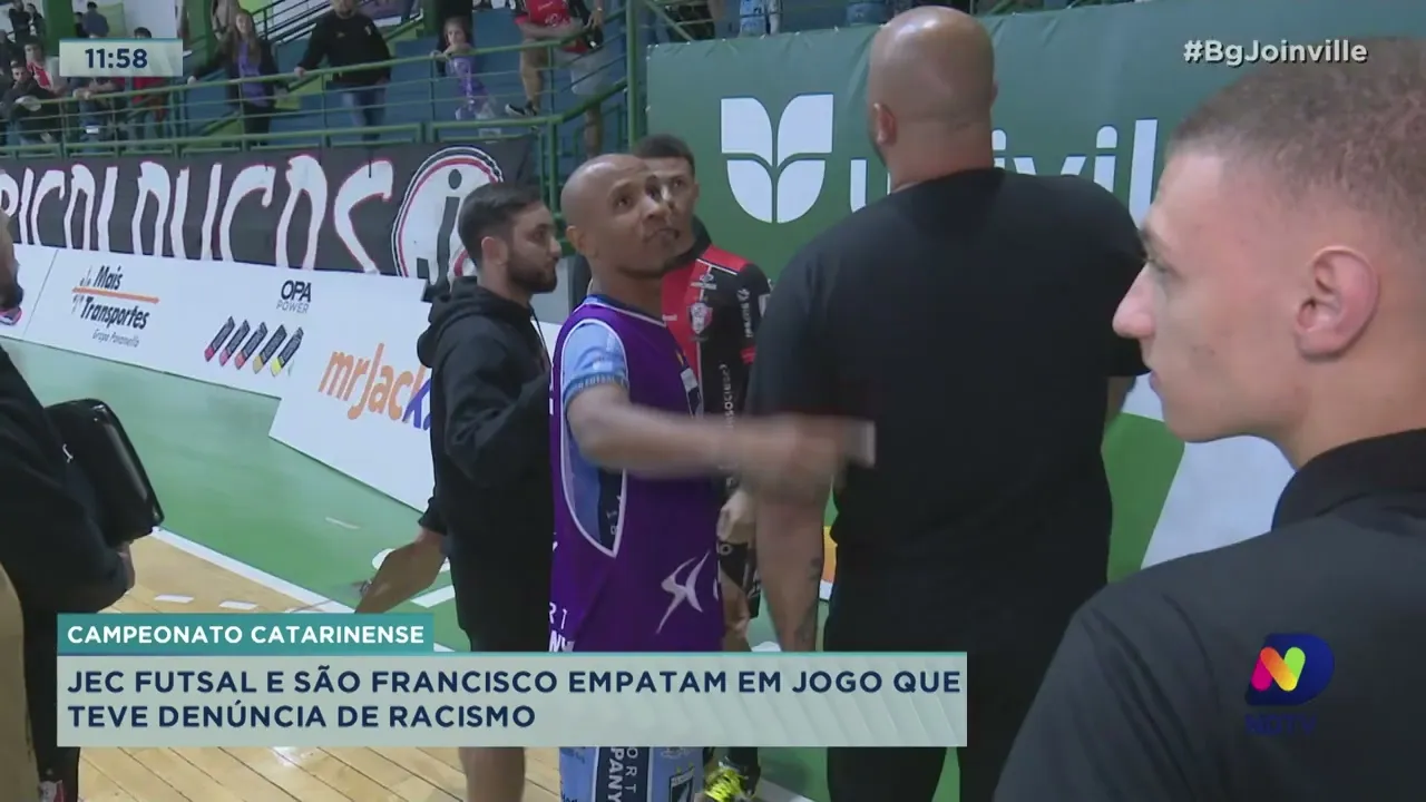 Campeonato Catarinense: JEC Futsal e São Francisco empatam em jogo que teve denúncia de racismo