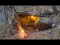 Download Lagu 48 Hours Alone: Building a Cozy Survival Shelter in the Wild for Bushcraft Camping  MP3