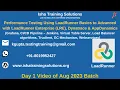 Performance Testing Using LoadRunner Day 1 Pls contact or whatsapp us on 91-8019952427 to enroll