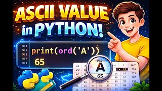ASCII Value in Python ord Function Explained Beginner Python Program