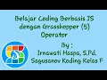 Belajar Coding Berbasis JS dengan Grasshopper 5 Operator