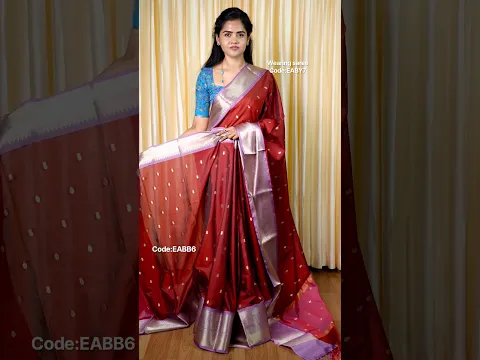 Code:EABB6🦋Rs.1150 only🌹Kanchi semi silk sarees www.rishiboutique.in🌳WhatsApp 9994658802
