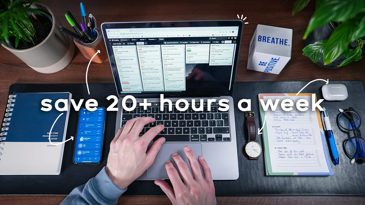 Outline Video 4 ONE-MINUTE Habits That Save Me 20+ Hours a Week - Time Management For Busy People