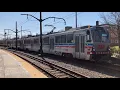 Cleveland RTA Blue line Rapid Lightrail passing through Shaker Square