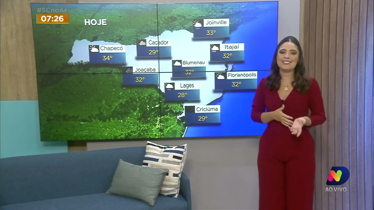 Confira a previsão do tempo para esta quarta-feira em SC