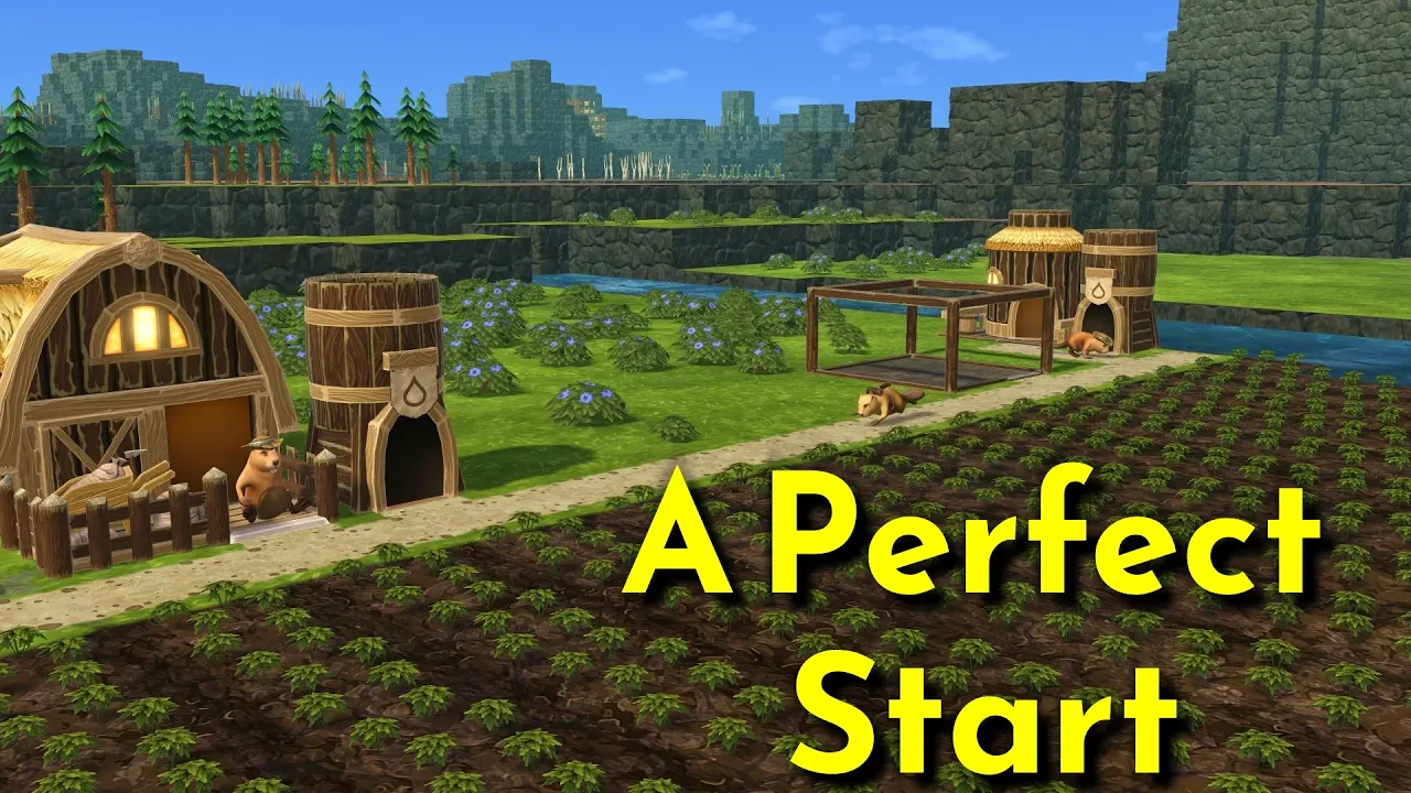 Timberborn - Beaver Engineering / City Builder - A PERFECT Start to a PERFECT Town - LP Episode 1