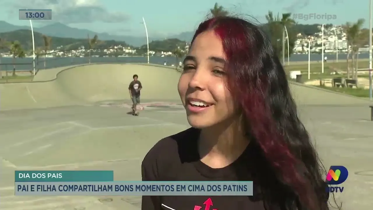 Dia dos Pais: pai e filha compartilham bons momentos em cima dos patins