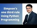 Simpson s one third rule using Python Programming