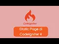 05 Static Page CodeIgniter 4